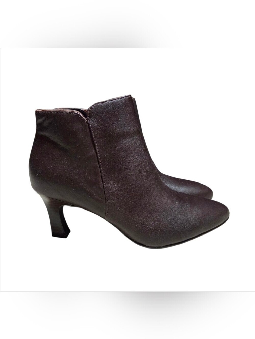 SOFFT Sasha Kitten Heel Chocolate Brown Leather Ankle Boots Size 8.5